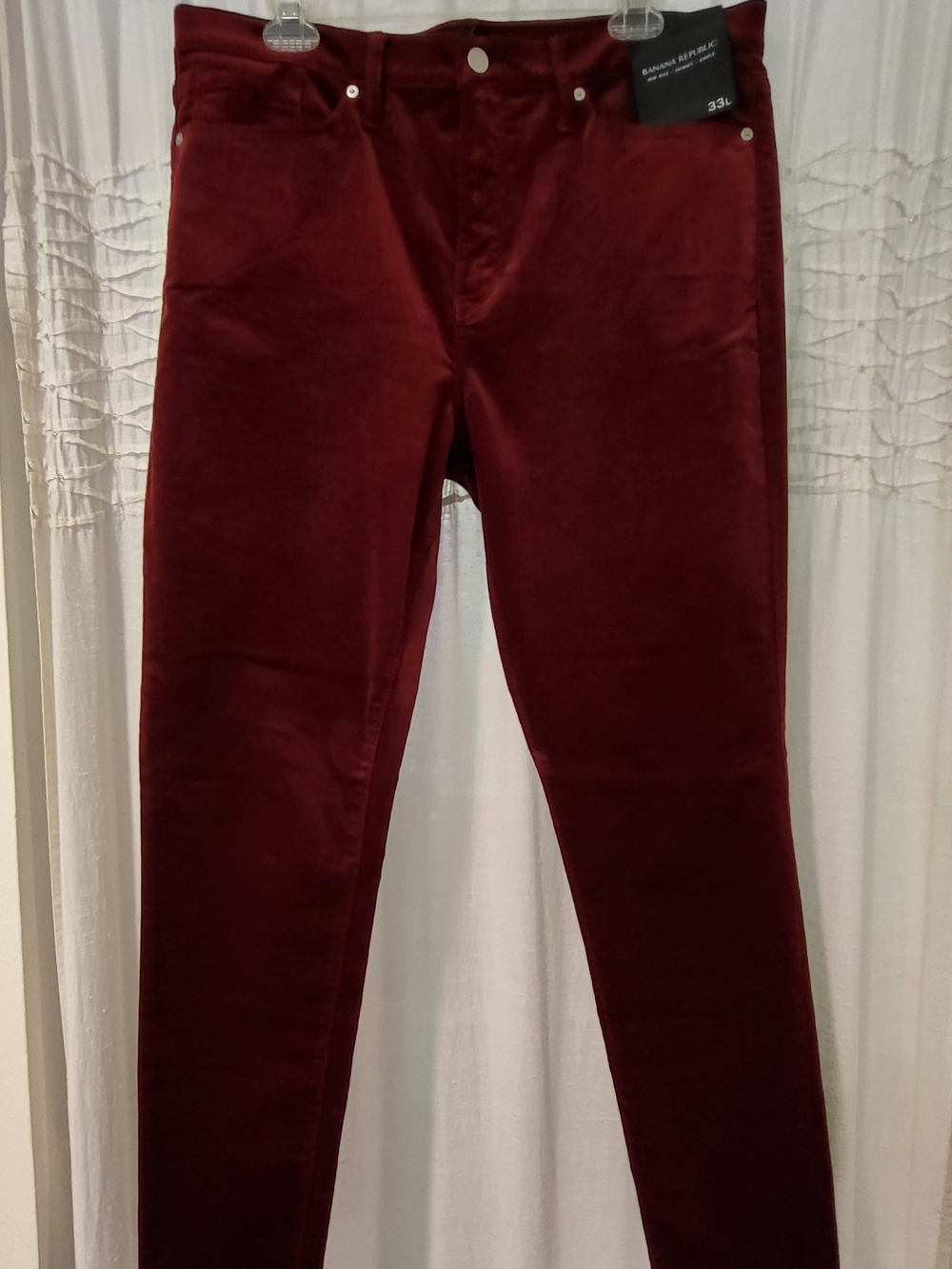 Banana Republic Wine Red Skinny Corduroy Pants